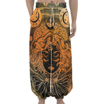 Wiccan Girl And Magical Moon Print Lantern Pants