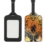 Wiccan Girl And Magical Moon Print Luggage Tag