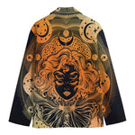 Wiccan Girl And Magical Moon Print Men's Blazer