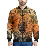 Wiccan Girl And Magical Moon Print Men's Bomber Jacket