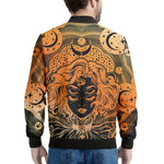 Wiccan Girl And Magical Moon Print Men's Bomber Jacket