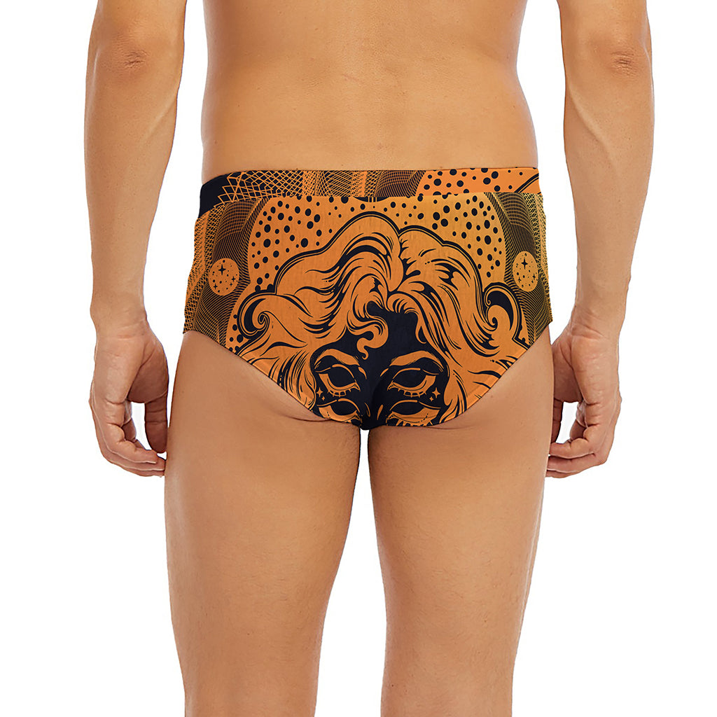 Wiccan Girl And Magical Moon Print Men's Briefs