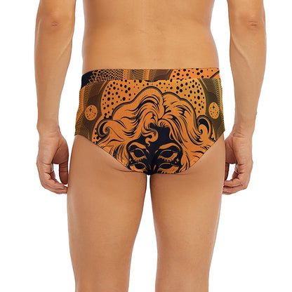 Wiccan Girl And Magical Moon Print Men's Briefs
