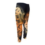 Wiccan Girl And Magical Moon Print Men's Compression Pants
