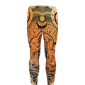 Wiccan Girl And Magical Moon Print Men's Leggings
