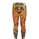 Wiccan Girl And Magical Moon Print Men's leggings