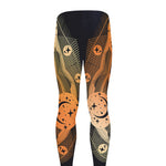 Wiccan Girl And Magical Moon Print Men's leggings