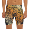 Wiccan Girl And Magical Moon Print Men's Long Boxer Briefs