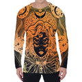 Wiccan Girl And Magical Moon Print Men's Long Sleeve T-Shirt