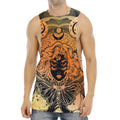 Wiccan Girl And Magical Moon Print Men's Muscle Tank Top