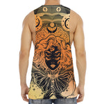 Wiccan Girl And Magical Moon Print Men's Muscle Tank Top