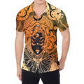 Wiccan Girl And Magical Moon Print Men's Shirt