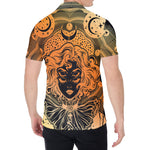 Wiccan Girl And Magical Moon Print Men's Shirt