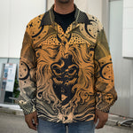 Wiccan Girl And Magical Moon Print Men's Shirt Jacket