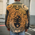 Wiccan Girl And Magical Moon Print Men's Shirt Jacket