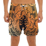 Wiccan Girl And Magical Moon Print Men's Split Running Shorts