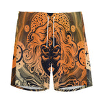 Wiccan Girl And Magical Moon Print Men's Sports Shorts