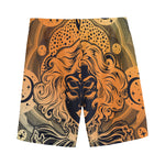 Wiccan Girl And Magical Moon Print Men's Sports Shorts