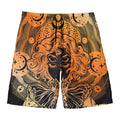 Wiccan Girl And Magical Moon Print Men's Swim Trunks