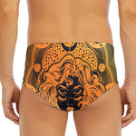Wiccan Girl And Magical Moon Print Men's Triangle Swim Briefs