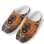 Wiccan Girl And Magical Moon Print Mesh Casual Shoes