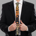 Wiccan Girl And Magical Moon Print Necktie