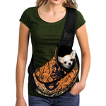Wiccan Girl And Magical Moon Print Pet Sling Carrier