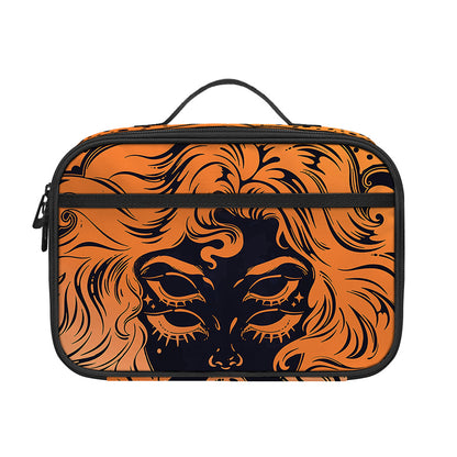 Wiccan Girl And Magical Moon Print Portable Lunch Bag