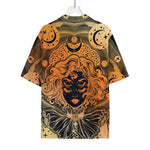 Wiccan Girl And Magical Moon Print Rayon Hawaiian Shirt