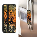 Wiccan Girl And Magical Moon Print Refrigerator Handle Covers