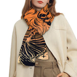 Wiccan Girl And Magical Moon Print Scarf