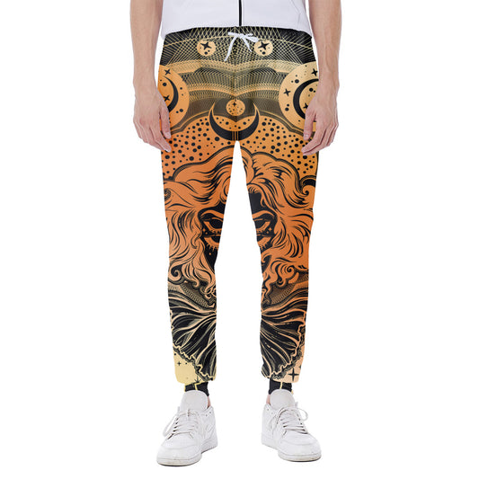 Wiccan Girl And Magical Moon Print Scuba Joggers