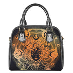 Wiccan Girl And Magical Moon Print Shoulder Handbag