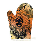 Wiccan Girl And Magical Moon Print Single Oven Mitt