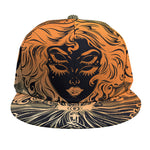 Wiccan Girl And Magical Moon Print Snapback Cap