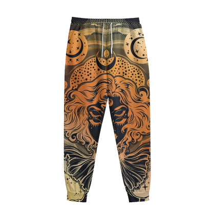 Wiccan Girl And Magical Moon Print Sweatpants