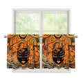 Wiccan Girl And Magical Moon Print Tier Curtains