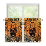 Wiccan Girl And Magical Moon Print Tier Curtains