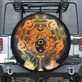 Wiccan Girl And Magical Moon Print Tire Cover With Camera Hole