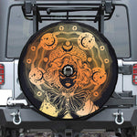 Wiccan Girl And Magical Moon Print Tire Cover With Camera Hole