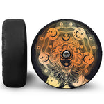 Wiccan Girl And Magical Moon Print Tire Cover With Camera Hole