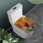 Wiccan Girl And Magical Moon Print Toilet Lid Cover