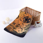 Wiccan Girl And Magical Moon Print Towel