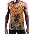 Wiccan Girl And Magical Moon Print Men's Workout Tank Top