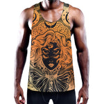 Wiccan Girl And Magical Moon Print Training Tank Top