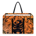 Wiccan Girl And Magical Moon Print Utility Tote Bag