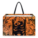 Wiccan Girl And Magical Moon Print Utility Tote Bag