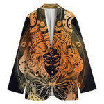 Wiccan Girl And Magical Moon Print Women's Blazer