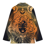 Wiccan Girl And Magical Moon Print Women's Blazer