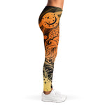 Wiccan Girl And Magical Moon Print Women's Leggings